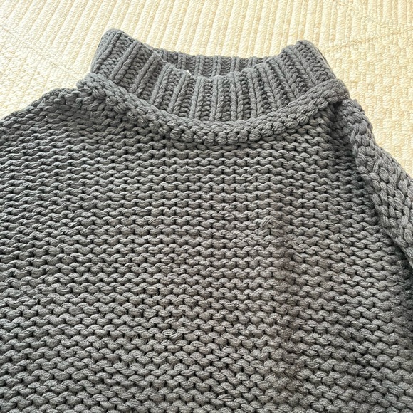 Free People My Only Sunshine Chunky Knit Mock Neck Sweater in Black - Picture 3 of 5